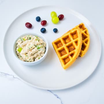 Cassava Waffles with Egg Salad
